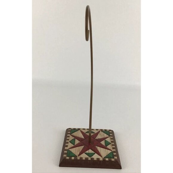Jim Shore Other - Jim Shore Ornament Holder ‘Square Quilt’ #105184 Patchwork Red Green 2002 New